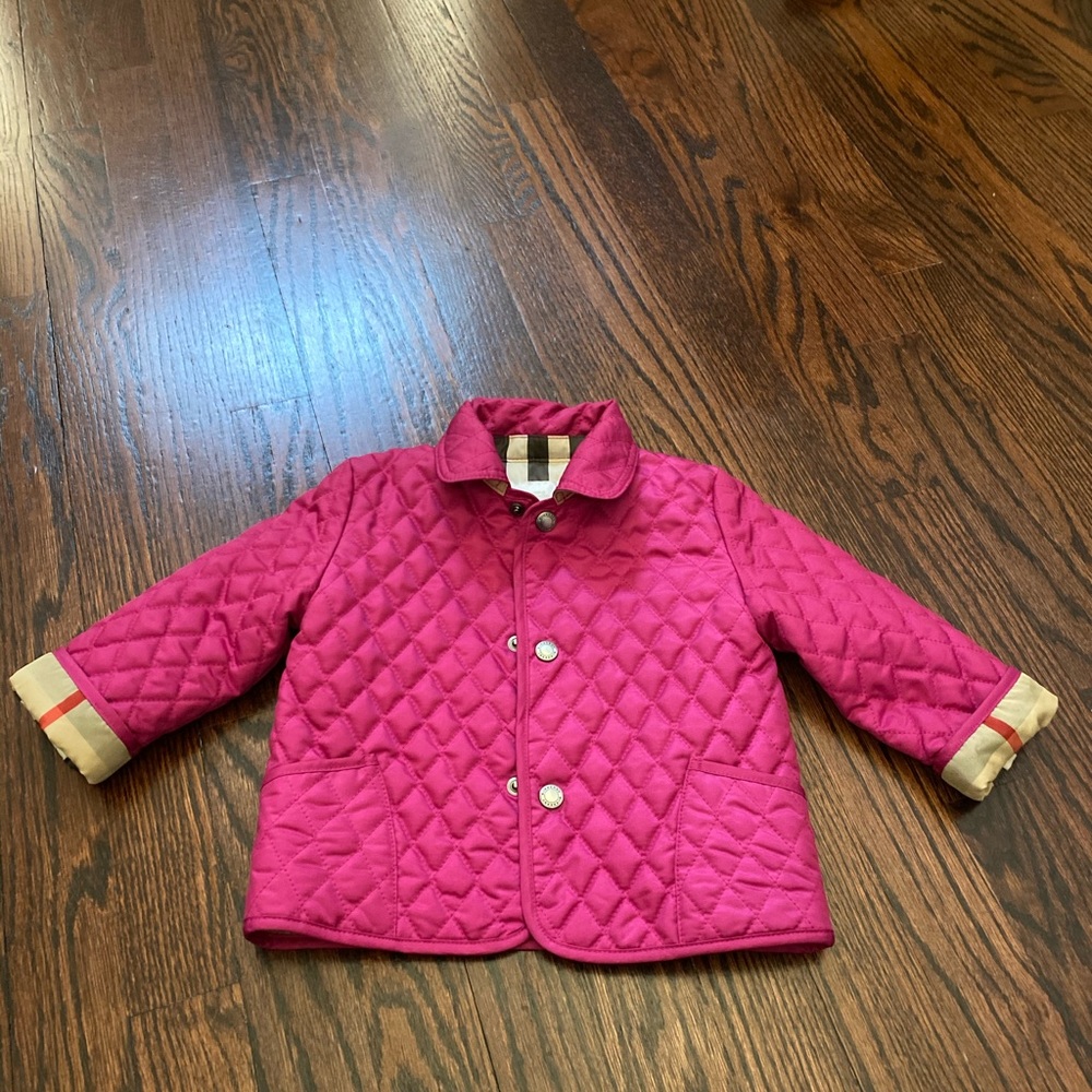 Burberry Brit Magenta Coat. Baby- 9 months